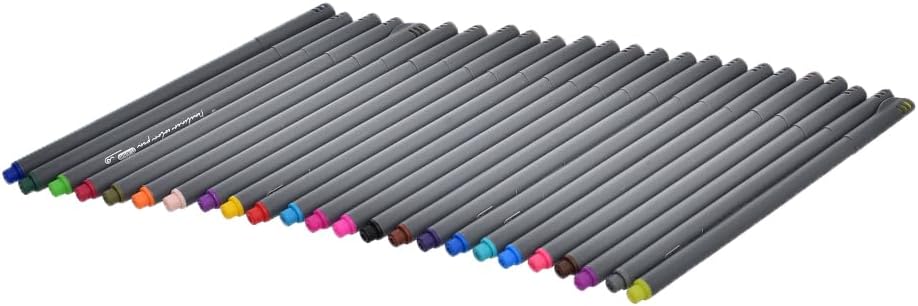 Fineliner Set, 0.4 mm Fine Tip, 12 Colours