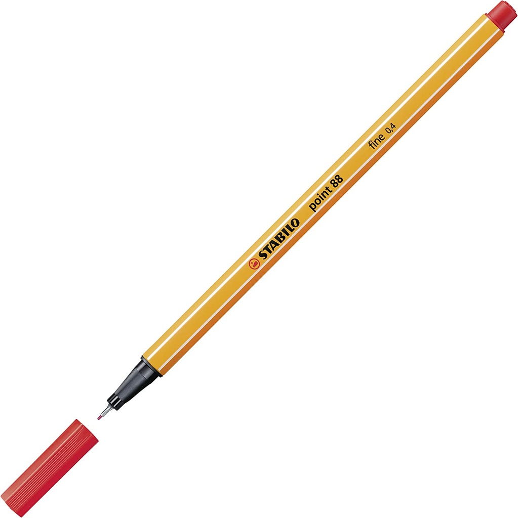 Stabilo Point 88 Fineliner, 40 Light Red