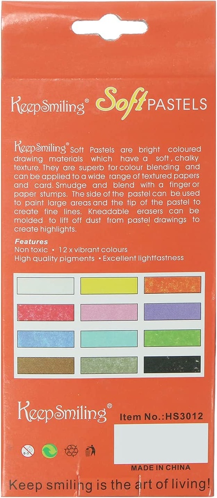 Keep Smiling Soft Pastel Set, 12 Colours