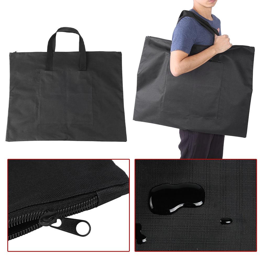 Artist Portfolio Bag, Premium, Black Cloth, Quarter Sheet