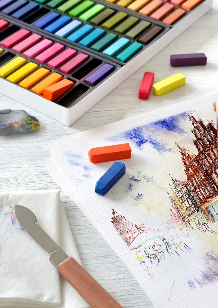 Faber-Castell Soft Pastel Set, 72 Colours, Short Sticks