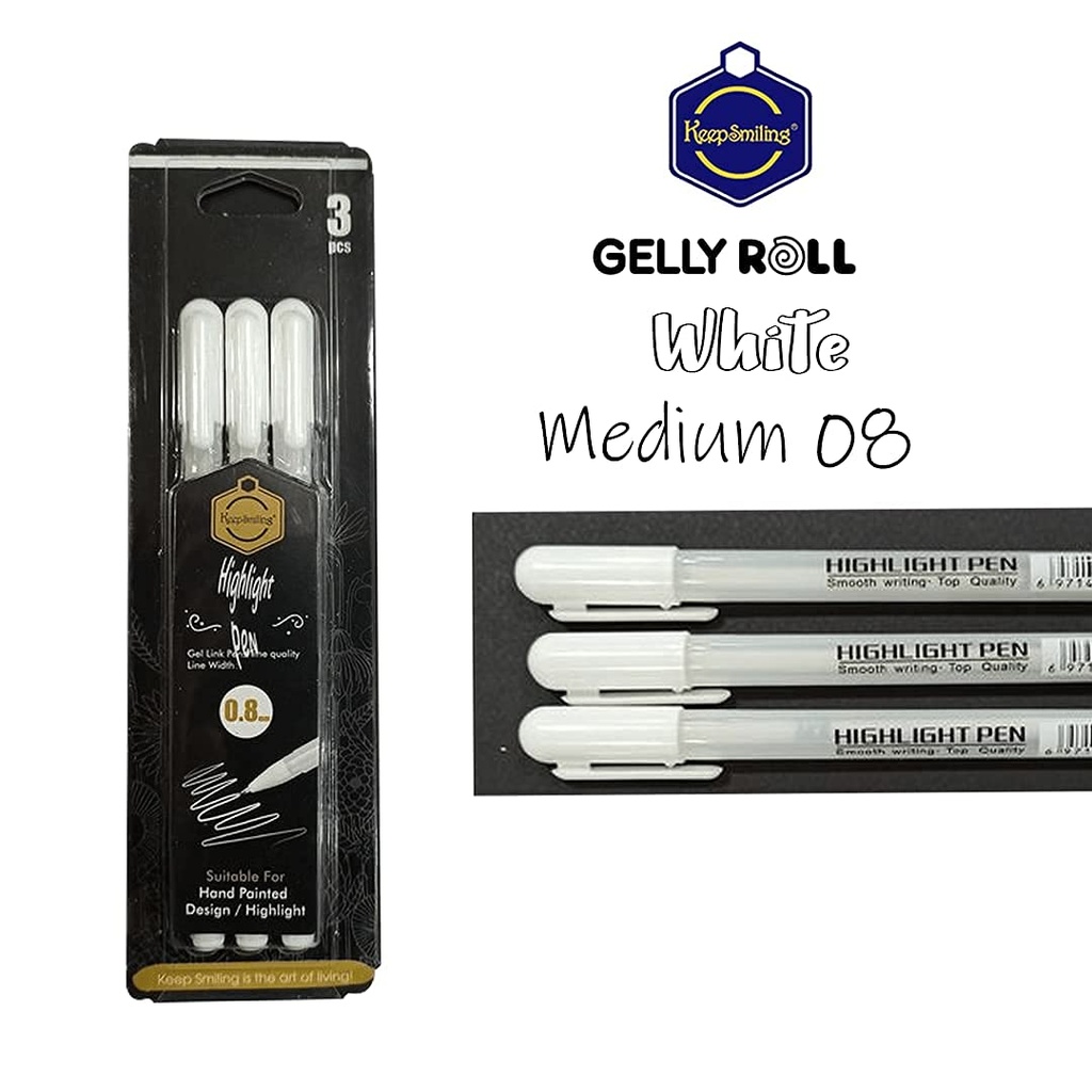 [PEN-ROL-0001] Keep Smiling Gel Rollerball Pen 430, Pastel White
