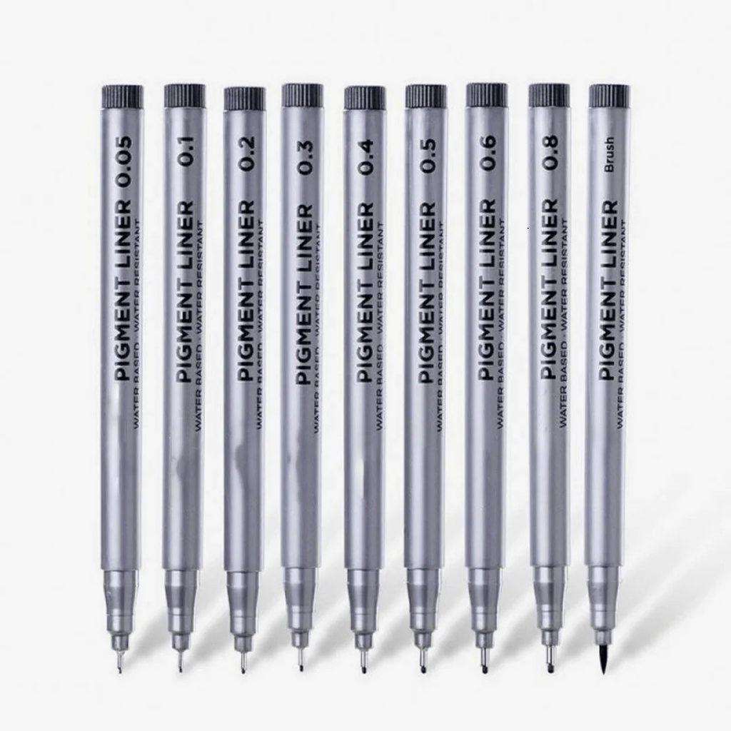 [PEN-FL-0008] Keep Smiling Pigment Liner, Fade-Proof, 0.1 mm