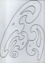 Samir & Aly French Curve Set, Clear Plastic, 3 Pieces, Boxed