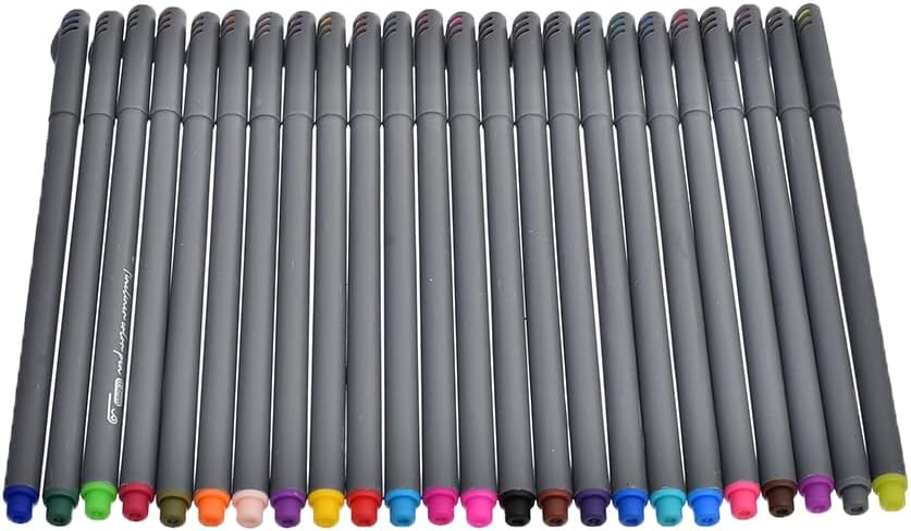 Fineliner Set, 0.4 mm Fine Tip, 12 Colours